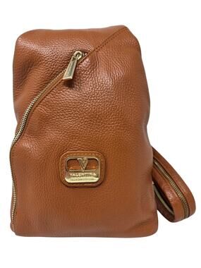 Vintage Valentino Di Max Italian Leather Convertible Sling Backpack Bag Brown s-l400.jpg main image 4